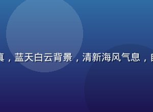 大原向葵海边写真，蓝天白云背景，清新海风气息，自然笑容充满活力